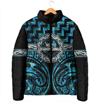 Aotearoa Ngati Kahungunu Personalised Padded Jacket Maori Iwi Poutama Puhoro Tattoo LT14 - Polynesian Pride