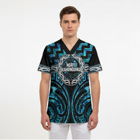 Aotearoa Ngati Kahungunu Personalised Scrub Top Maori Iwi Poutama Puhoro Tattoo LT14 - Polynesian Pride
