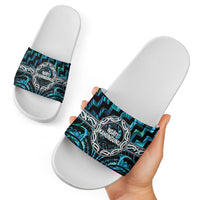 Aotearoa Ngati Kahungunu Slide Sandals Maori Iwi Poutama Puhoro Tattoo LT14 - Polynesian Pride