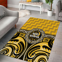 Aotearoa Ngati Whatua Area Rug Maori Iwi Poutama Puhoro Tattoo LT14 - Polynesian Pride