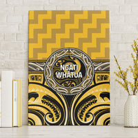 Aotearoa Ngati Whatua Canvas Wall Art Maori Iwi Poutama Puhoro Tattoo LT14 Without Frame Yellow - Polynesian Pride