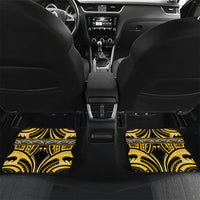 Aotearoa Ngati Whatua Personalised Car Mats Maori Iwi Poutama Puhoro Tattoo LT14 Set 2pcs - Back Yellow - Polynesian Pride