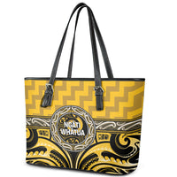Aotearoa Ngati Whatua Leather Tote Bag Maori Iwi Poutama Puhoro Tattoo LT14 - Polynesian Pride