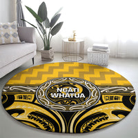 Aotearoa Ngati Whatua Round Carpet Maori Iwi Poutama Puhoro Tattoo LT14 - Polynesian Pride
