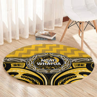 Aotearoa Ngati Whatua Round Carpet Maori Iwi Poutama Puhoro Tattoo LT14 - Polynesian Pride