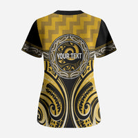 Aotearoa Ngati Whatua Personalised Scrub Top Maori Iwi Poutama Puhoro Tattoo LT14 - Polynesian Pride