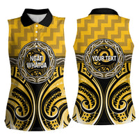 Aotearoa Ngati Whatua Personalised Women Sleeveless Polo Shirt Maori Iwi Poutama Puhoro Tattoo LT14 - Polynesian Pride