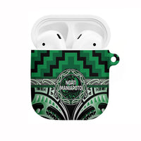 Aotearoa Ngati Maniapoto AirPods Case Maori Iwi Poutama Puhoro Tattoo LT14 Green - Polynesian Pride