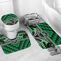 Aotearoa Ngati Maniapoto Bathroom Set Maori Iwi Poutama Puhoro Tattoo LT14 Mat Set Only (3 pcs) One Size Green - Polynesian Pride