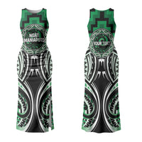 Aotearoa Ngati Maniapoto Personalised Couples Matching Tank Maxi Dress and Long Sleeve Button Shirt Maori Iwi Poutama Puhoro Tattoo LT14 - Polynesian Pride
