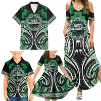 Aotearoa Ngati Maniapoto Personalised Family Matching Summer Maxi Dress and Hawaiian Shirt Maori Iwi Poutama Puhoro Tattoo LT14 - Polynesian Pride