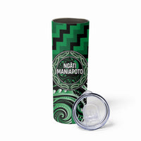 Aotearoa Ngati Maniapoto Personalised Skinny Tumbler Maori Iwi Poutama Puhoro Tattoo LT14 - Polynesian Pride