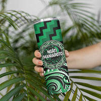 Aotearoa Ngati Maniapoto Personalised Skinny Tumbler Maori Iwi Poutama Puhoro Tattoo LT14 - Polynesian Pride