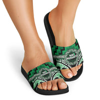 Aotearoa Ngati Maniapoto Slide Sandals Maori Iwi Poutama Puhoro Tattoo LT14 - Polynesian Pride