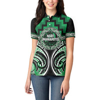 Aotearoa Ngati Maniapoto Personalised Women Polo Shirt Maori Iwi Poutama Puhoro Tattoo LT14 - Polynesian Pride