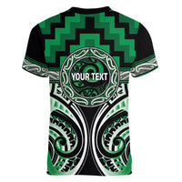 Aotearoa Ngati Maniapoto Personalised Women V-Neck T-Shirt Maori Iwi Poutama Puhoro Tattoo LT14 - Polynesian Pride