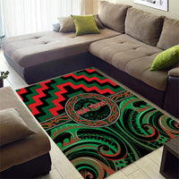 Aotearoa Ngai Tuhoe Area Rug Maori Iwi Poutama Puhoro Tattoo LT14 - Polynesian Pride
