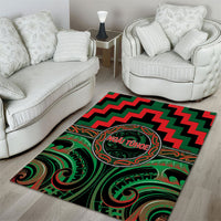 Aotearoa Ngai Tuhoe Area Rug Maori Iwi Poutama Puhoro Tattoo LT14 - Polynesian Pride