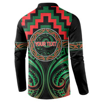 Aotearoa Ngai Tuhoe Personalised Button Sweatshirt Maori Iwi Poutama Puhoro Tattoo LT14 - Polynesian Pride