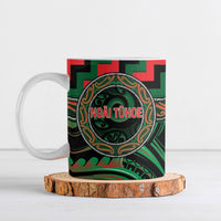 Aotearoa Ngai Tuhoe Personalised Ceramic Mug Maori Iwi Poutama Puhoro Tattoo LT14 Green - Polynesian Pride