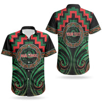 Aotearoa Ngai Tuhoe Personalised Couples Matching Long Sleeve Bodycon Dress and Hawaiian Shirt Maori Iwi Poutama Puhoro Tattoo LT14 - Polynesian Pride