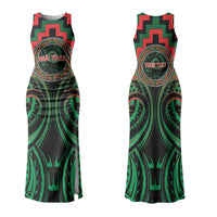 Aotearoa Ngai Tuhoe Personalised Couples Matching Tank Maxi Dress and Hawaiian Shirt Maori Iwi Poutama Puhoro Tattoo LT14 - Polynesian Pride