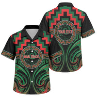 Aotearoa Ngai Tuhoe Personalised Family Matching Mermaid Dress and Hawaiian Shirt Maori Iwi Poutama Puhoro Tattoo LT14 Son's Shirt Green - Polynesian Pride