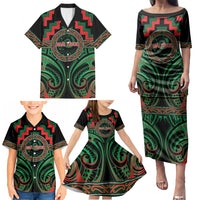 Aotearoa Ngai Tuhoe Personalised Family Matching Puletasi and Hawaiian Shirt Maori Iwi Poutama Puhoro Tattoo LT14 - Polynesian Pride