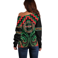 Aotearoa Ngai Tuhoe Personalised Off Shoulder Sweater Maori Iwi Poutama Puhoro Tattoo LT14 - Polynesian Pride