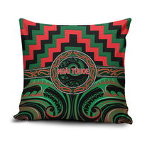 Aotearoa Ngai Tuhoe Pillow Cover Maori Iwi Poutama Puhoro Tattoo LT14 Green - Polynesian Pride