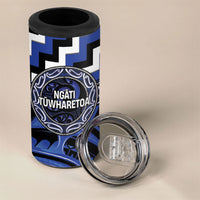 Aotearoa Ngati Tuwharetoa Personalised 4 in 1 Can Cooler Tumbler Maori Iwi Poutama Puhoro Tattoo LT14 - Polynesian Pride