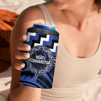 Aotearoa Ngati Tuwharetoa Personalised 4 in 1 Can Cooler Tumbler Maori Iwi Poutama Puhoro Tattoo LT14 - Polynesian Pride