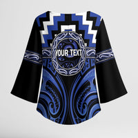 Aotearoa Ngati Tuwharetoa Personalised Kimono Sleeve Blouse Maori Iwi Poutama Puhoro Tattoo LT14 - Polynesian Pride