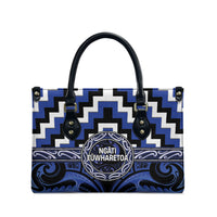 Aotearoa Ngati Tuwharetoa Leather Bag Maori Iwi Poutama Puhoro Tattoo LT14 - Polynesian Pride