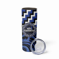 Aotearoa Ngati Tuwharetoa Personalised Skinny Tumbler Maori Iwi Poutama Puhoro Tattoo LT14 - Polynesian Pride