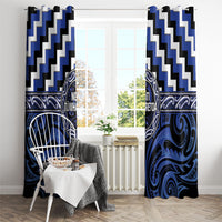 Aotearoa Ngati Tuwharetoa Window Curtain Maori Iwi Poutama Puhoro Tattoo LT14 - Polynesian Pride