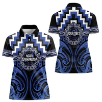 Aotearoa Ngati Tuwharetoa Personalised Women Polo Shirt Maori Iwi Poutama Puhoro Tattoo LT14 - Polynesian Pride