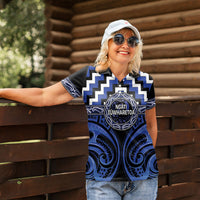 Aotearoa Ngati Tuwharetoa Personalised Women Polo Shirt Maori Iwi Poutama Puhoro Tattoo LT14 - Polynesian Pride