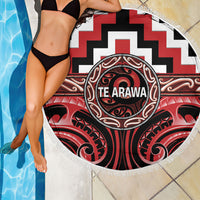 Aotearoa Te Arawa Beach Blanket Maori Iwi Poutama Puhoro Tattoo LT14 - Polynesian Pride