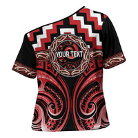 Aotearoa Te Arawa Personalised Cross Shoulder Shirt Maori Iwi Poutama Puhoro Tattoo LT14 - Polynesian Pride