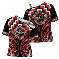 Aotearoa Te Arawa Personalised Cross Shoulder Shirt Maori Iwi Poutama Puhoro Tattoo LT14 - Polynesian Pride