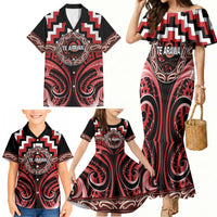 Aotearoa Te Arawa Personalised Family Matching Mermaid Dress and Hawaiian Shirt Maori Iwi Poutama Puhoro Tattoo LT14 - Polynesian Pride