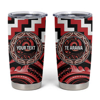 Aotearoa Te Arawa Personalised Tumbler Cup Maori Iwi Poutama Puhoro Tattoo LT14 Red - Polynesian Pride