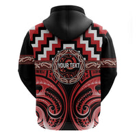Aotearoa Te Arawa Personalised Zip Hoodie Maori Iwi Poutama Puhoro Tattoo LT14 - Polynesian Pride