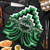 Aotearoa Ngai Tahu Apron Maori Iwi Poutama Puhoro Tattoo LT14 Green - Polynesian Pride