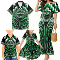 Aotearoa Ngai Tahu Personalised Family Matching Mermaid Dress and Hawaiian Shirt Maori Iwi Poutama Puhoro Tattoo LT14 - Polynesian Pride