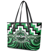 Aotearoa Ngai Tahu Leather Tote Bag Maori Iwi Poutama Puhoro Tattoo LT14 - Polynesian Pride