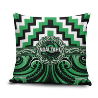 Aotearoa Ngai Tahu Pillow Cover Maori Iwi Poutama Puhoro Tattoo LT14 Green - Polynesian Pride