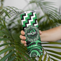 Aotearoa Ngai Tahu Personalised Skinny Tumbler Maori Iwi Poutama Puhoro Tattoo LT14 - Polynesian Pride