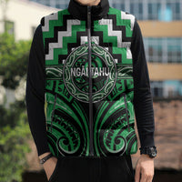 Aotearoa Ngai Tahu Personalised Sleeveless Puffer Jacket Maori Iwi Poutama Puhoro Tattoo LT14 - Polynesian Pride